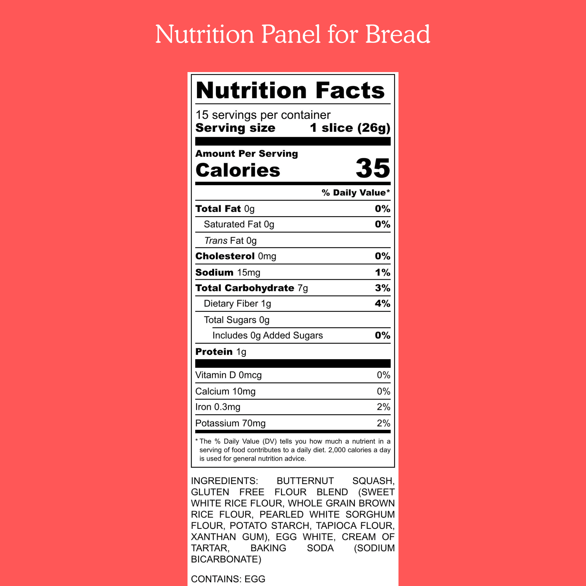 Low Calorie Gluten Free Bread | Butternut Squash Bread